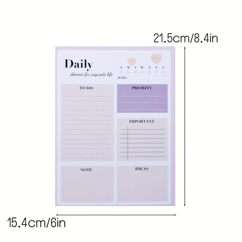104p Morandi Series Daily Planner 21x34cm Tearable Notepad Schedule Memo Book