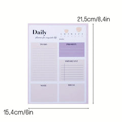 104p Morandi Series Daily Planner 21x34cm Tearable Notepad Schedule Memo Book