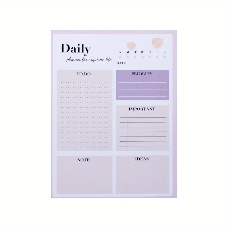 104p Morandi Series Daily Planner 21x34cm Tearable Notepad Schedule Memo Book