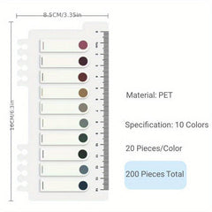 200 Colored Sticky Tabs for Annotating Books