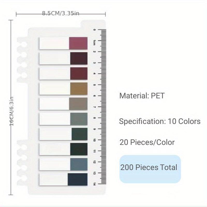 200 Colored Sticky Tabs for Annotating Books