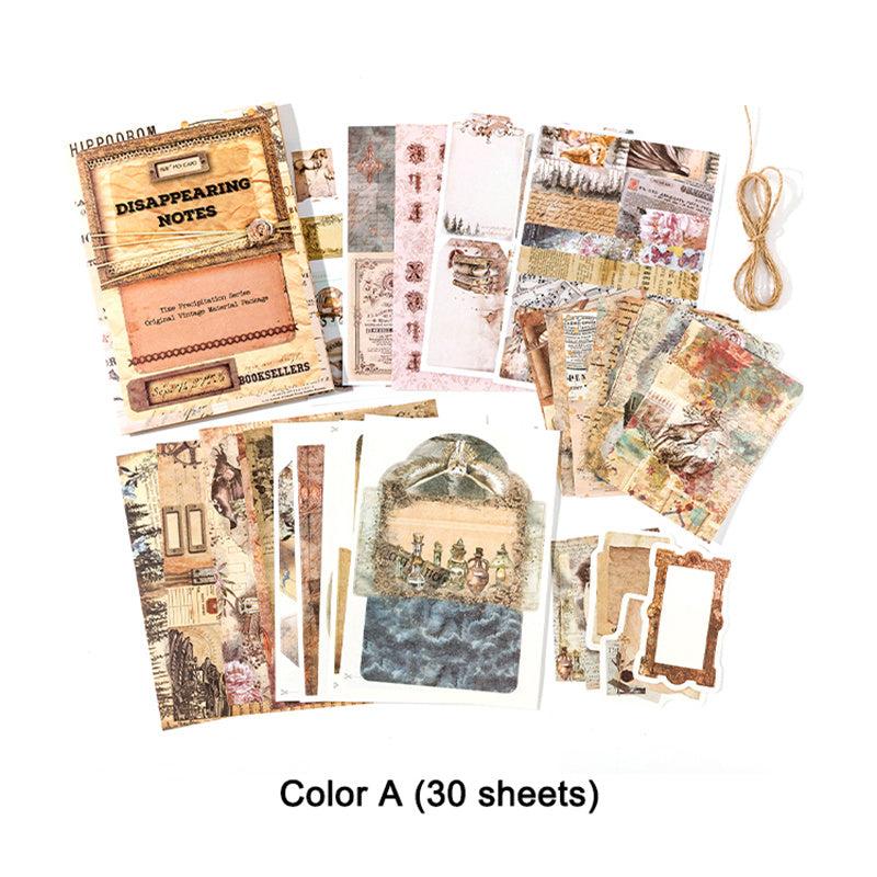 Vintage Scrapbooking Supplies Kit - Unlock Your Creativity with 30 Sheets