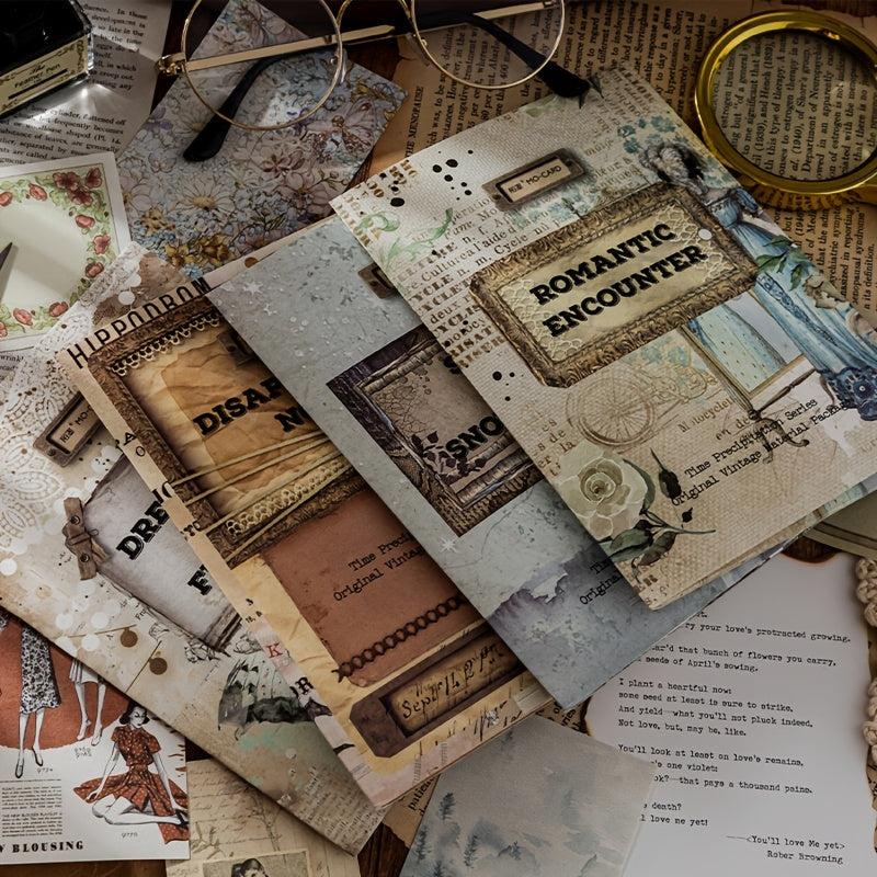 Vintage Scrapbooking Supplies Kit - Unlock Your Creativity with 30 Sheets