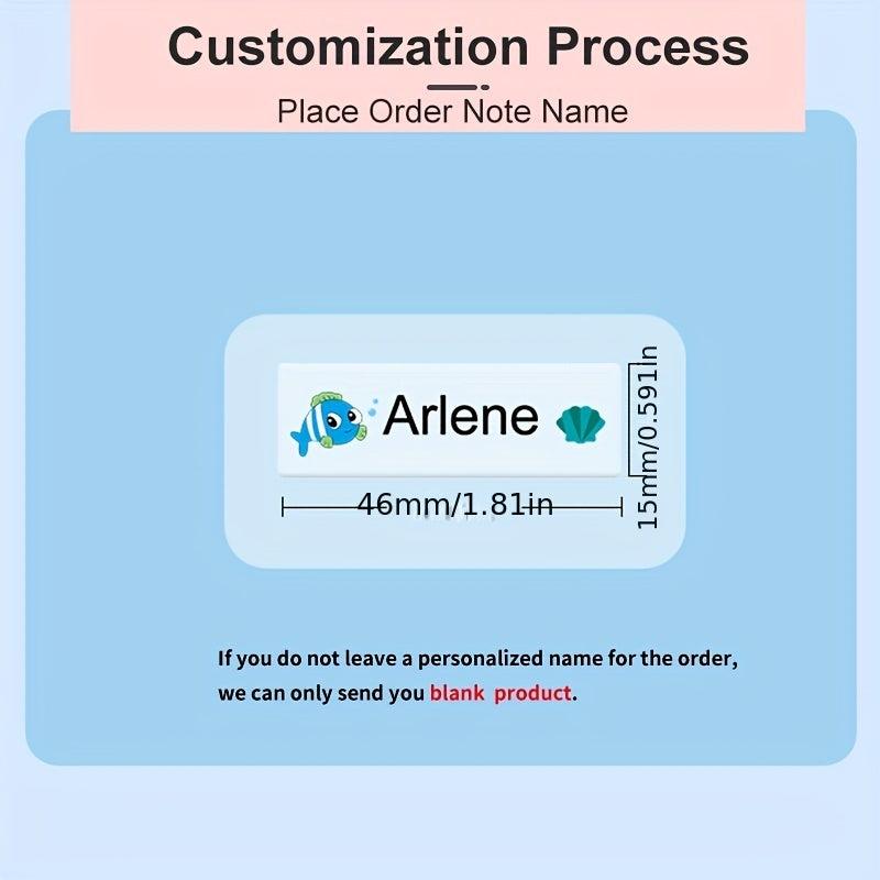 Transparent Waterproof Custom Name Sticker Personal Label Stationery Scrapbook