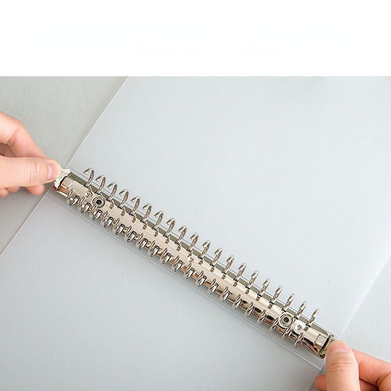 Metal Clip PP Loose leaf Notebook 7x9.5 inches