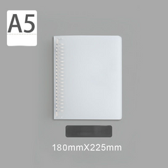 Metal Clip PP Loose leaf Notebook 7x9.5 inches