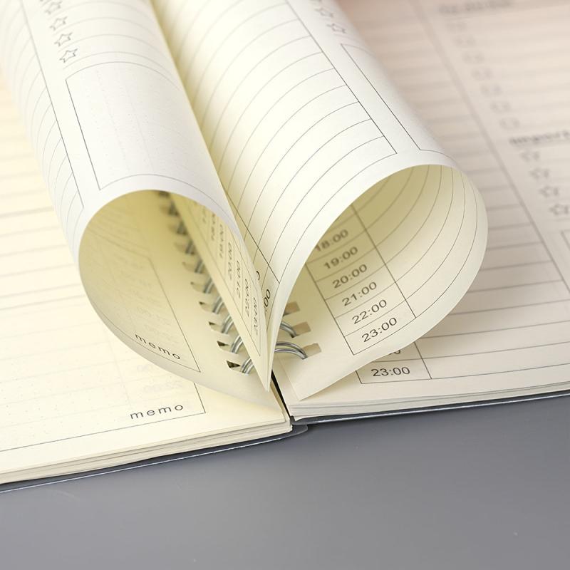 Transparent Cover Coil Notepad 60sheets Time Planner