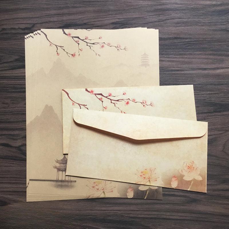 12pcs Vintage Stationery Set with Paper & Envelopes