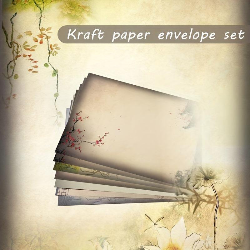12pcs Vintage Stationery Set with Paper & Envelopes