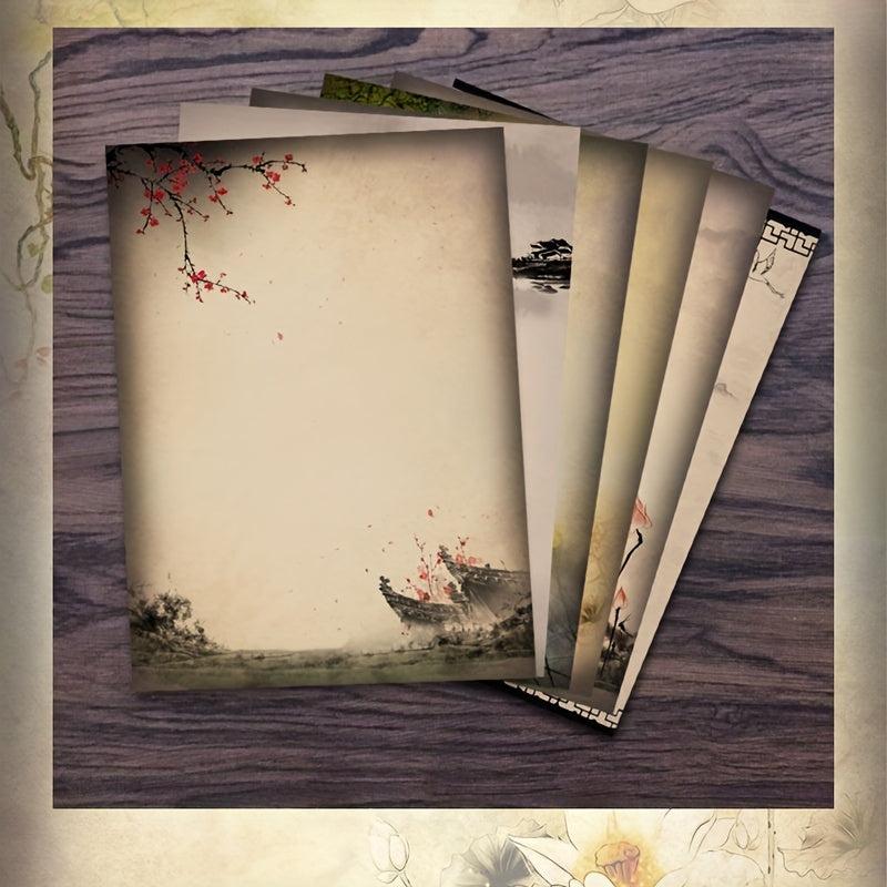 12pcs Vintage Stationery Set with Paper & Envelopes