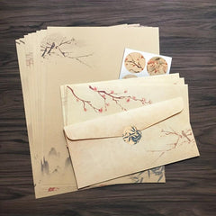 12pcs Vintage Stationery Set with Paper & Envelopes