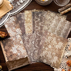 40pcs Vintage Cutout Lace Paper Scrapbooking Materials
