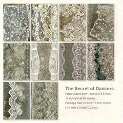 40pcs Vintage Cutout Lace Paper Scrapbooking Materials