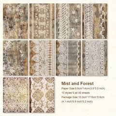 40pcs Vintage Cutout Lace Paper Scrapbooking Materials