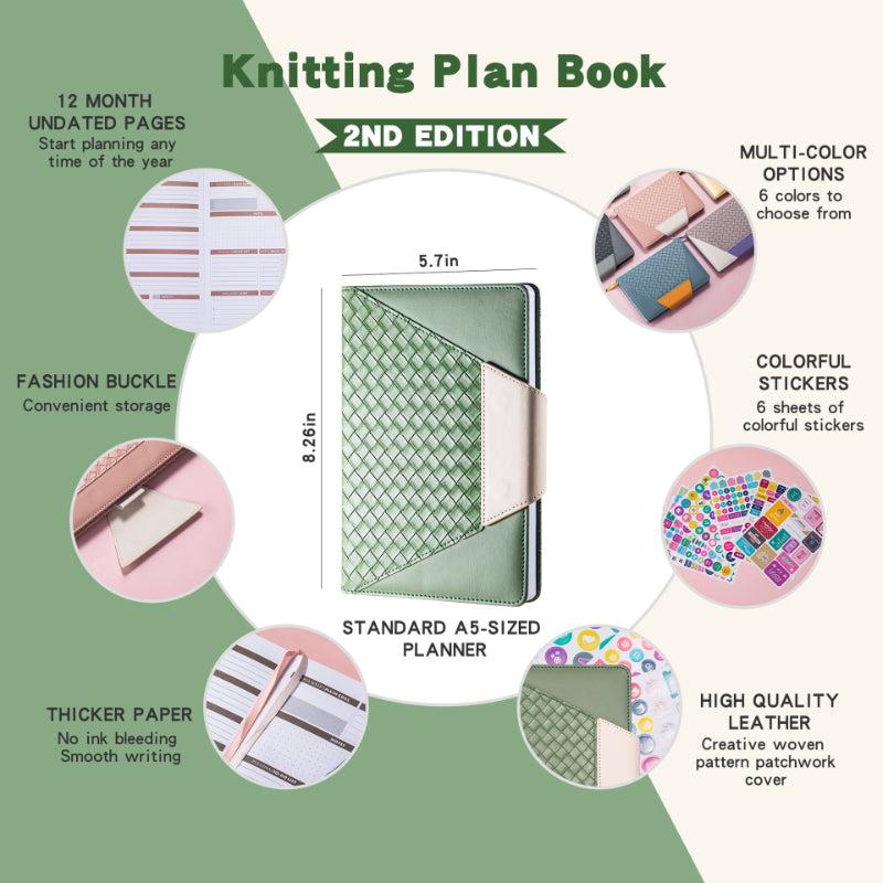 English Dateless Weekly & Monthly Planner Notebook with 6 Stickers