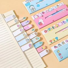 120pcs Cartoon Animal Row Station Sticky Notes Girl Heart Index Stickers