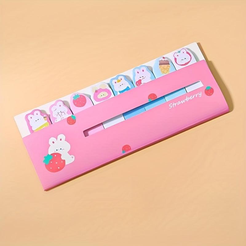120pcs Cartoon Animal Row Station Sticky Notes Girl Heart Index Stickers
