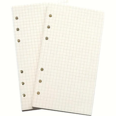 A6 Filler Paper 6 Hole Loose Leaf Paper Refillable Clip Notebook Planner Diary
