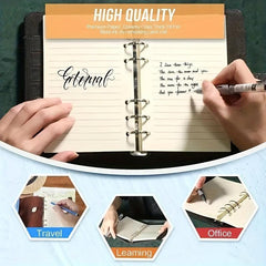 A6 Filler Paper 6 Hole Loose Leaf Paper Refillable Clip Notebook Planner Diary