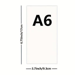 A6 Filler Paper 6 Hole Loose Leaf Paper Refillable Clip Notebook Planner Diary