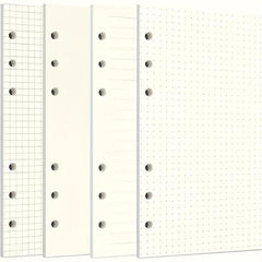 A6 Filler Paper 6 Hole Loose Leaf Paper Refillable Clip Notebook Planner Diary