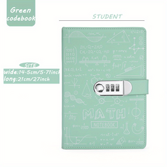 A5 Work Diary PU Leather Password Lock Notebook