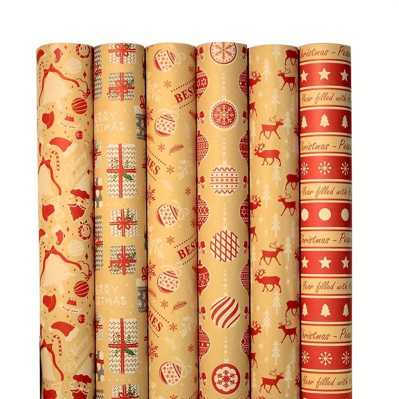 6pcs Cartoon Birthday Gift Wrapping Paper Roll