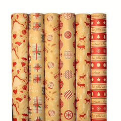 6pcs Cartoon Birthday Gift Wrapping Paper Roll