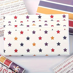 6pcs Colorful Cartoon Birthday Gift Wrapping Paper Roll