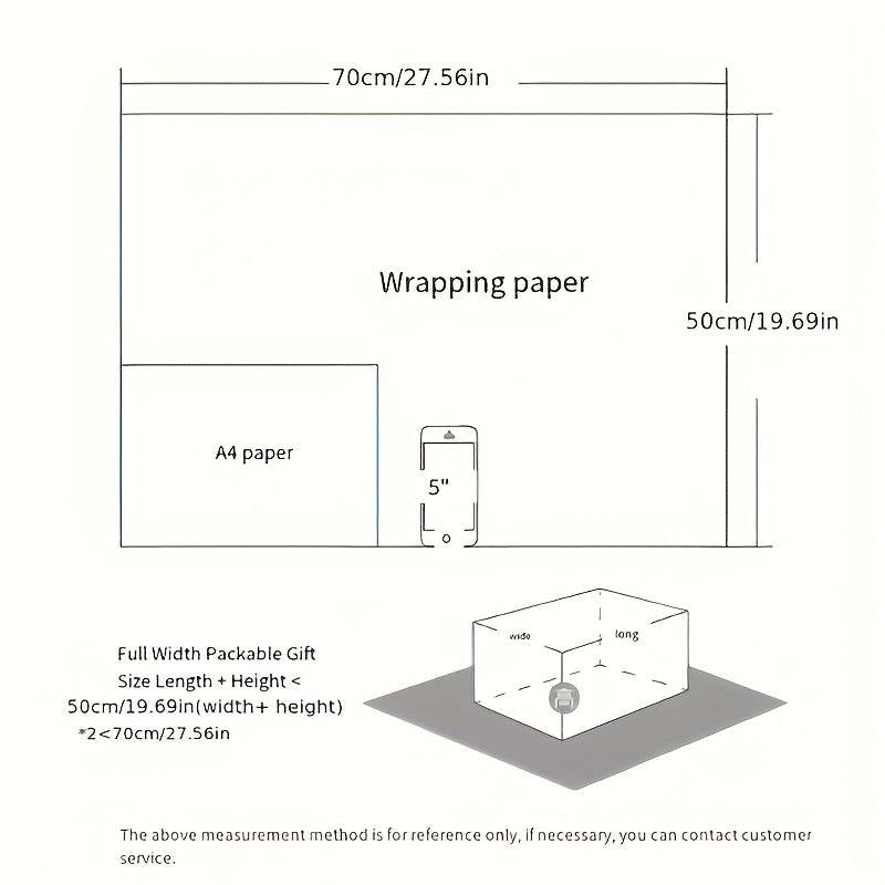 6pcs Colorful Cartoon Birthday Gift Wrapping Paper Roll