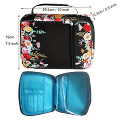 Floral Bible Case w/ Handle & Pocket, Carrying Organizer Bag for Girls