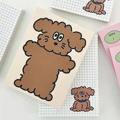 Adorable Cartoon Puppy Sticky Notes for Girls