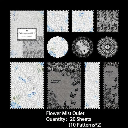 20 Sheets Vintage Lace Series Scrapbook Paper
