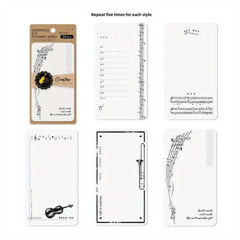 25pcs Evening Wind Romance Memo Pad Retro Scrapbooking Diary Planner