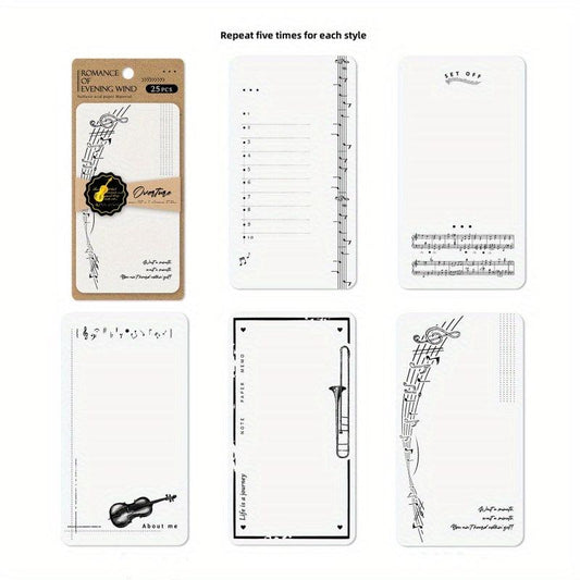 25pcs Evening Wind Romance Memo Pad Retro Scrapbooking Diary Planner