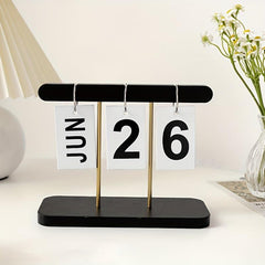 Modern Wooden Page Flip Desk Calendar Office Desktop Decoration
