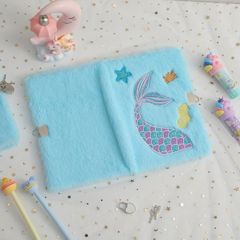 Mermaid Tail Notebook Soft Plush & Colorful