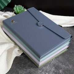 Retro PU Leather Business Notebook Magnetic Buckle Budget Planner