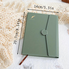 Retro PU Leather Business Notebook Magnetic Buckle Budget Planner