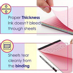 Graph Paper Pad 28 X 20 4 Pastel Colors 50 Sheets Grid Paper