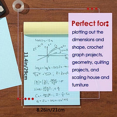 Graph Paper Pad 28 X 20 4 Pastel Colors 50 Sheets Grid Paper
