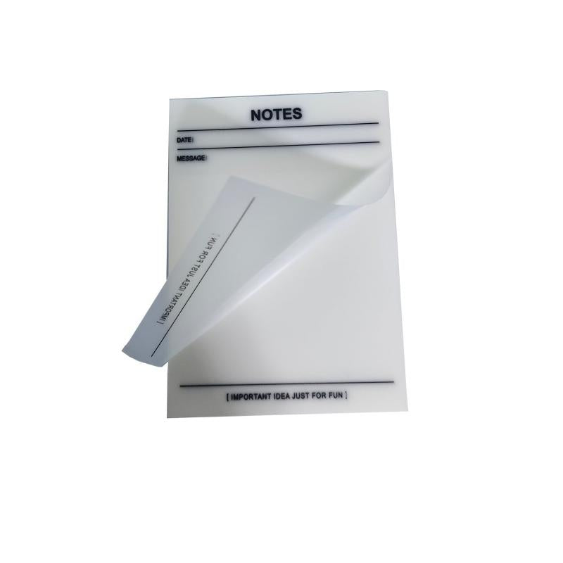 1pc 9.65x7 Transparent Sticky Notes Waterproof Sticky Notes Pad