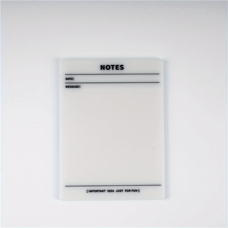 1pc 9.65x7 Transparent Sticky Notes Waterproof Sticky Notes Pad