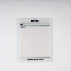 1pc 9.65x7 Transparent Sticky Notes Waterproof Sticky Notes Pad