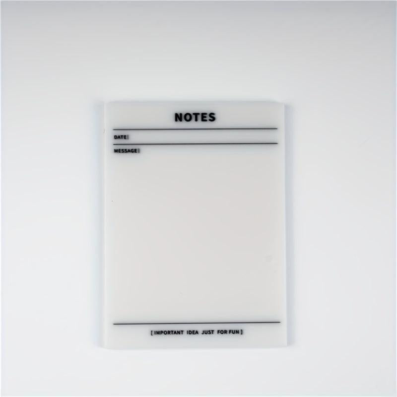 1pc 9.65x7 Transparent Sticky Notes Waterproof Sticky Notes Pad