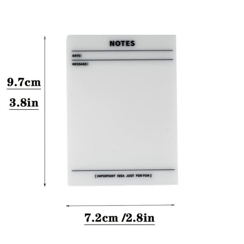 1pc 9.65x7 Transparent Sticky Notes Waterproof Sticky Notes Pad
