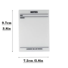 1pc 9.65x7 Transparent Sticky Notes Waterproof Sticky Notes Pad
