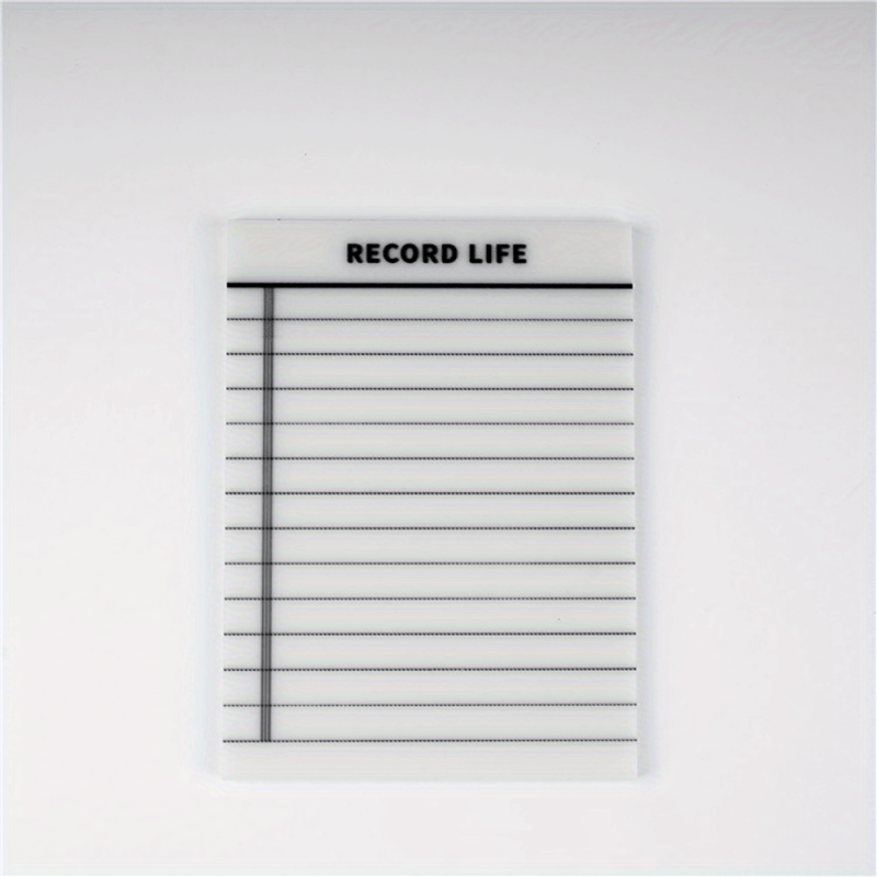 1pc 9.65x7 Transparent Sticky Notes Waterproof Sticky Notes Pad