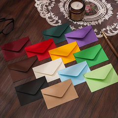 Pack of 12 Mini Envelopes with Small Cards for Love Notes