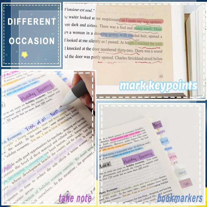 560pcs Sticky Notes & Tabs with Highlighter Tapes & Book Tabs